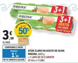 E.Leclerc Ribeira - atún claro en aceite de oliva oferta
