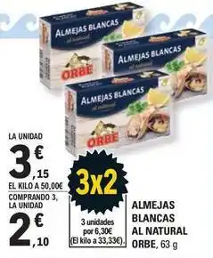 E.Leclerc Orbe - almejas blancas oferta