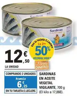 E.Leclerc Vigilante - sardinas en aceite vegetal oferta