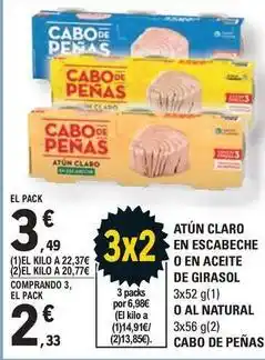 E.Leclerc Claro - atun en escabeche o en aceite de girasol oferta