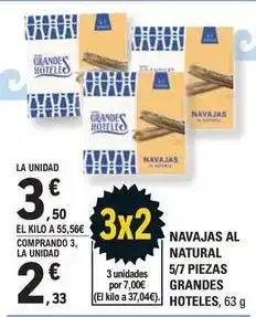 E.Leclerc Navaja al natural 5/7 piezas grandes oferta