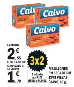 E.Leclerc Calvo - mejillones en escabeche oferta