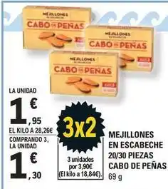 E.Leclerc Cabo de peñas - mejillones en escabeche oferta