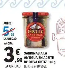 E.Leclerc Ortiz - sardinas a la antigua en aceite de oliva oferta