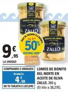 E.Leclerc Del norte - lomos de bonito en aceite de oliva oferta