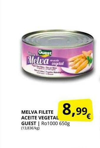 Supermercados MAS Melva Filete Aceite Vegetal Guest oferta