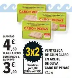 E.Leclerc Cabo de peñas - ventresca de atun claro en aceite de oliva oferta