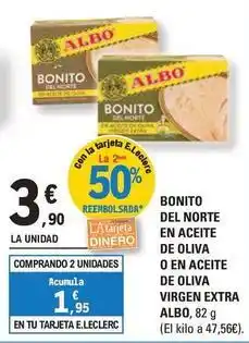 E.Leclerc Albo - bonito del norte en aceite de oliva o en aceite de oliva virgen extra oferta