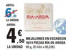 E.Leclerc Mejillones en escabechi 10/14 piezas oferta