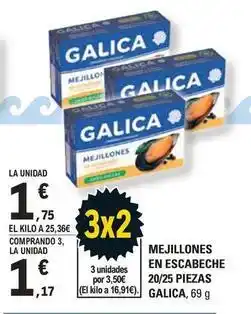 E.Leclerc Galica - mejillones en escabeche oferta