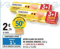 E.Leclerc Ribeira - atún claro en aceite de girasol oferta