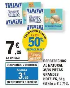 E.Leclerc Hoteles meliá - berberechos al natural 35/45 piezas grandes oferta