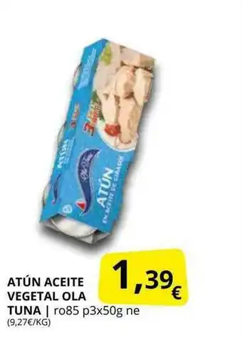 Supermercados MAS Atun Aceite Vegetal Ola Tuna oferta