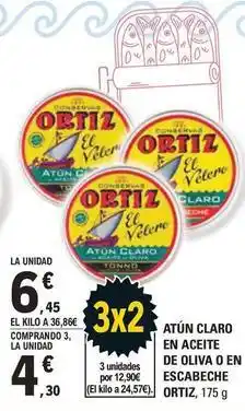 E.Leclerc Ortiz - atún claro en aceite de oliva o en escabeche oferta
