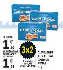 E.Leclerc Cabo de peñas - almejones al natural oferta
