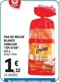 E.Leclerc Guia - pan de molde blanco familiar oferta