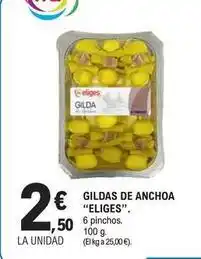 E.Leclerc Eliges - gildas de anchoa oferta