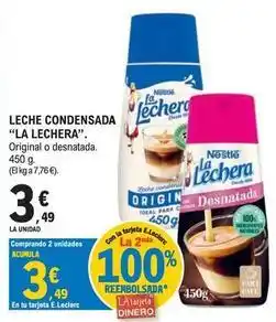 E.Leclerc La lechera - leche condensada oferta