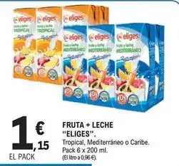 E.Leclerc Eliges - fruta + leche oferta