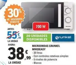 E.Leclerc Grunkel - microondas mw20easy oferta