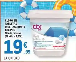 E.Leclerc Cloro en tabletas multiacción 10 ctx pro oferta