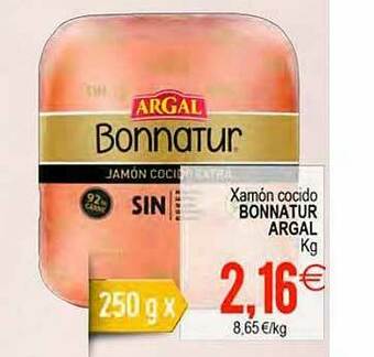 Plenus Supermercados Xamón Cocido Bonnatur Argal oferta