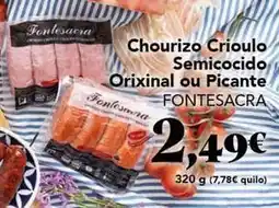 Gadis Fontesacra - chourizo crioulo semicocido oferta