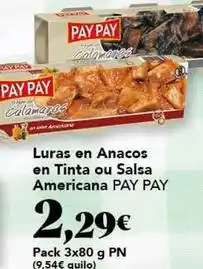 Gadis Pay pay - luras en anacos en tinta ou salsa americana oferta