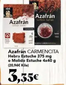 Gadis Carmencita - azafran carmencita hebra estuche o molido estuche oferta