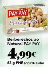 Gadis Pay pay - berberechos ao natural oferta
