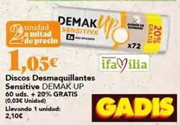 Gadis Demak'up - discos desmaquillantes sensitive oferta