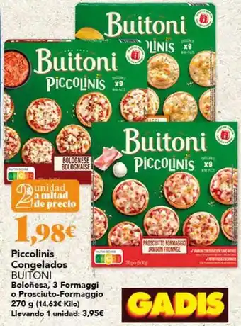 Gadis Buitoni - piccolinis congelados oferta