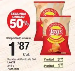 SPAR Fragadis Lay's - patatas al punto de sal oferta