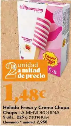Gadis La menorquina - helado fresa y crema chupa chups oferta
