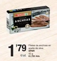 SPAR Fragadis Spar - filetes de anchoas en aceite de oliva oferta
