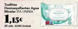 Gadis Ifa unnia - toallitas desmaquillantes agua micelar oferta