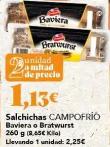 Gadis Campofrío - salchichas oferta