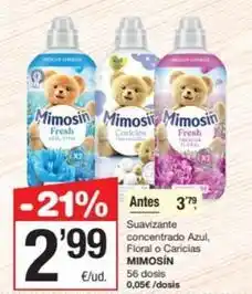 SPAR Fragadis Mimosín - suavizante concentrado azul floral o caricias oferta