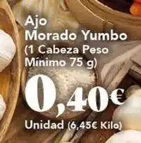 Gadis Ajo morado (1 cabeza peso minimo oferta