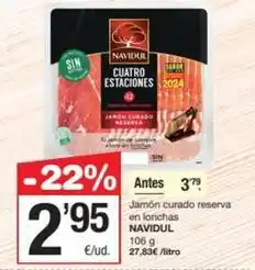 SPAR Fragadis Navidul - jamon curado reserva en lonchas oferta