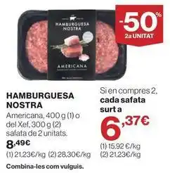 El Corte Inglés Hamburguesa nostra oferta