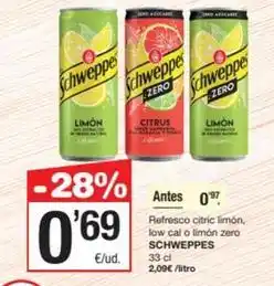 SPAR Fragadis Schweppes - refresco citric limon oferta