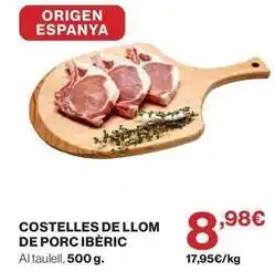 El Corte Inglés Origen - costelles de llom de porc iberic oferta