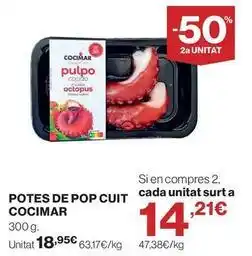 El Corte Inglés Cocimar - potes de pop cuit oferta