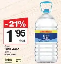 SPAR Fragadis Font vella - agua oferta