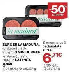 El Corte Inglés La finca - burger oferta