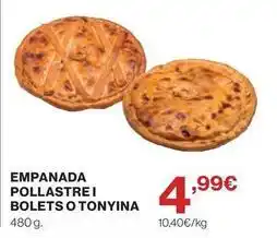 El Corte Inglés Empanada pollastrei bolets o tonyina oferta