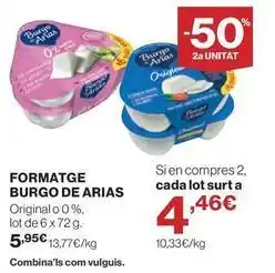 El Corte Inglés Arias - formatge burgo de oferta