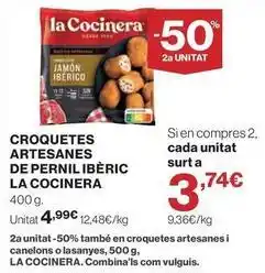 El Corte Inglés La cocinera - croquetes artesanes de pernil iberic oferta