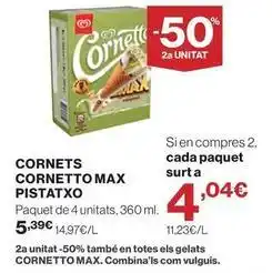El Corte Inglés Cornetto - cornetto max oferta